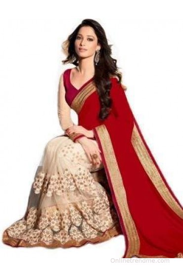 Wowcreation Embriodered Bollywood Handloom Satin, Net Sari Wowcreation Embriodered Bollywood Handloom Satin, Net Sari